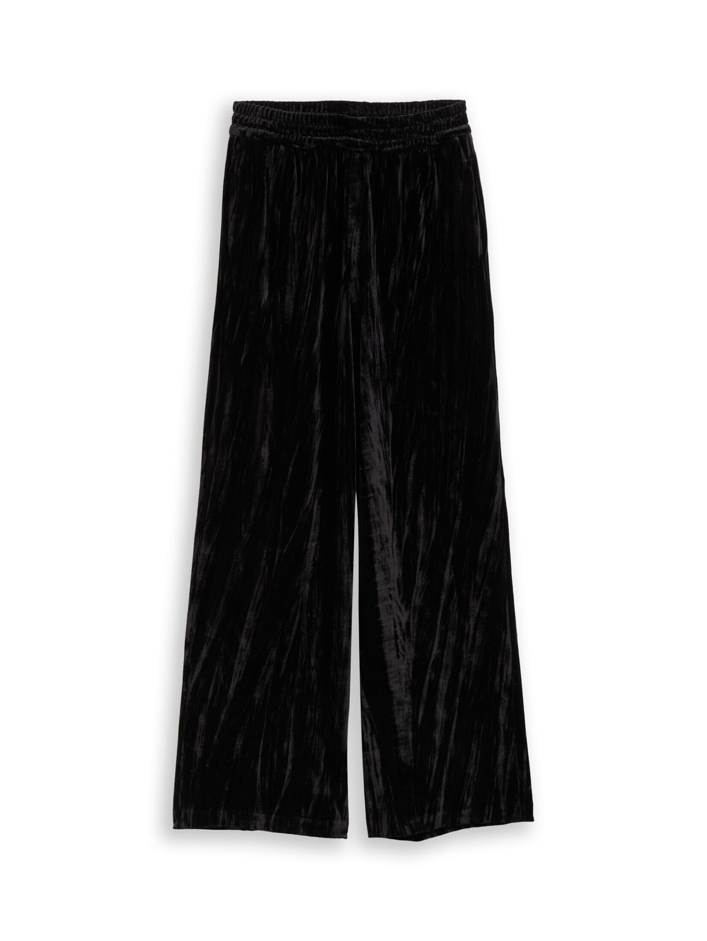 TOM TAILOR DENIM Loose fit Trousers in Black: front