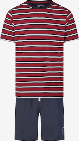 Phil & Co. Berlin Pyjama kort ' Classics ' in Blauw: voorkant