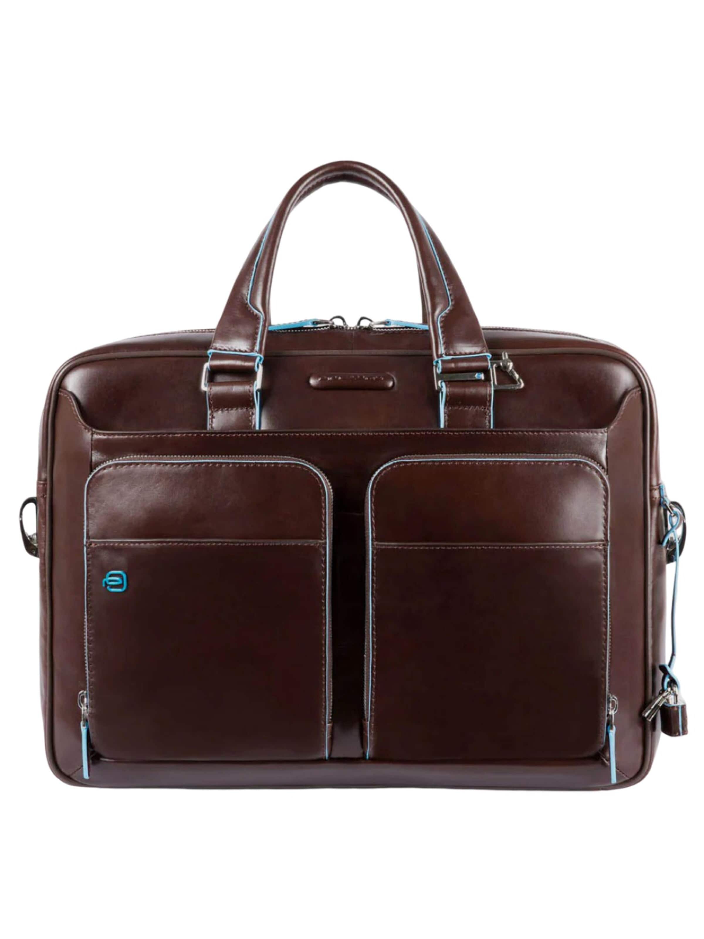 Borsa a tracolla di Piquadro in marrone: frontale