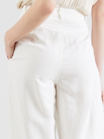 Wide leg Pantaloni con pieghe di & Other Stories in bianco