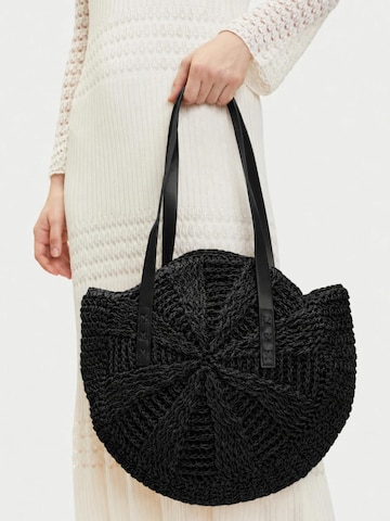 Borsa da spiaggia di PIECES in nero