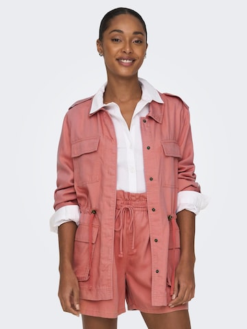 ONLY Демисезонная куртка 'KENYA' в Ярко-розовый: спереди