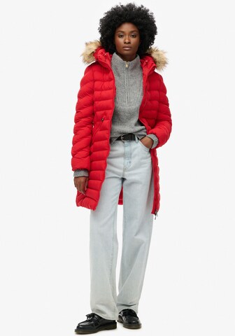 Superdry Winter Coat 'Fuji' in Red
