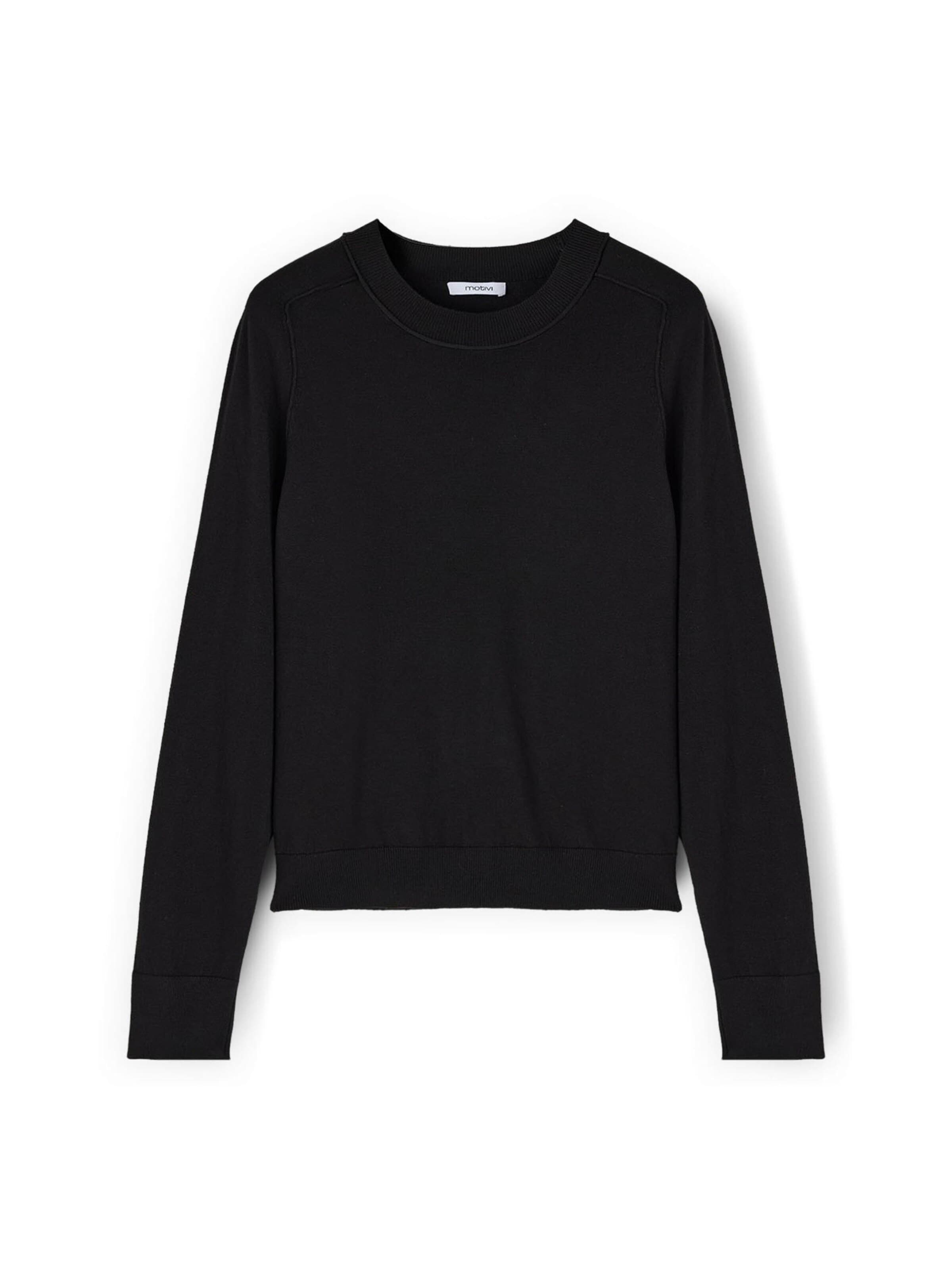 Pull-over MOTIVI en noir : devant