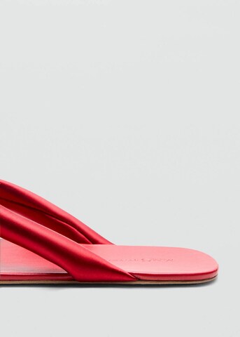 MANGO T-Bar Sandals 'Nati' in Red