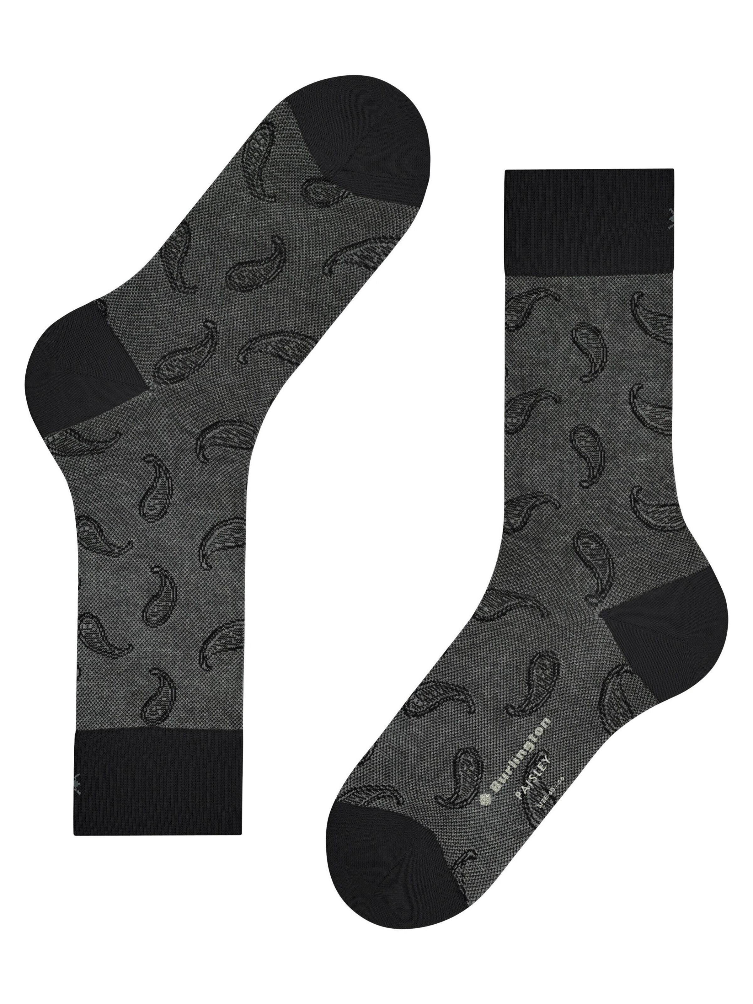 BURLINGTON Socken 'Paisley'‌‌‌‌ in Schwarz