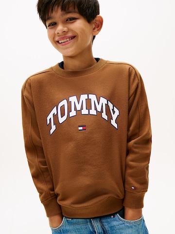 TOMMY HILFIGER Sweater 'Varsity' in Brown