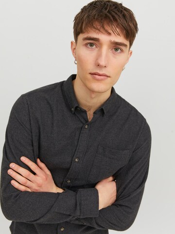 JACK & JONES Úzky strih Košeľa 'JJEClassic' - Sivá