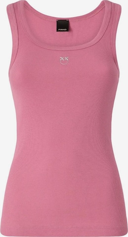 Haut 'PINKO CALCOLATORE CANOTTIERA COSTINA COTONE LOGO METAL canotta' PINKO en rose : devant
