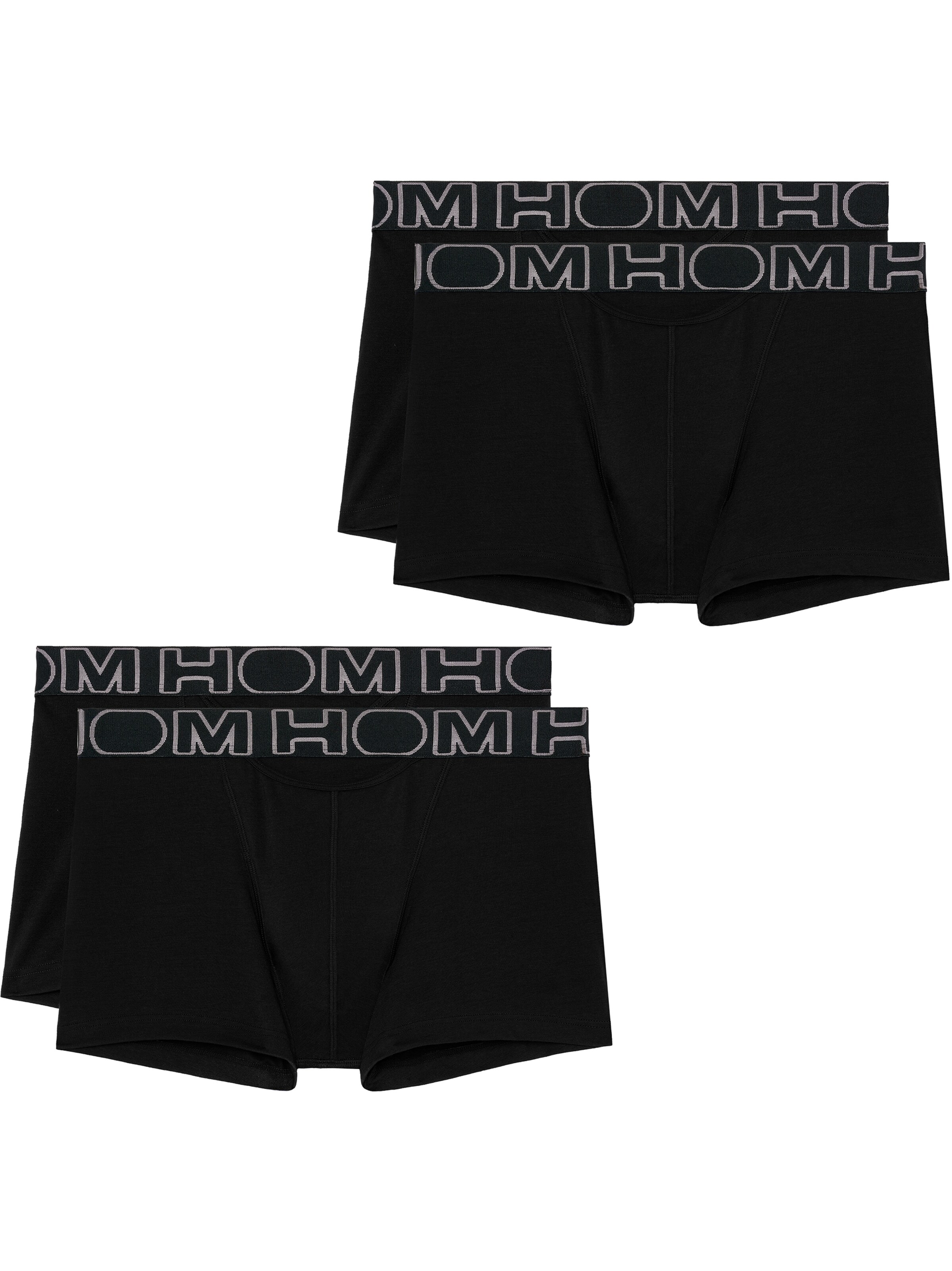 HOM Retro Boxer ' Boxerlines HO1 ' in Schwarz: Vorderseite