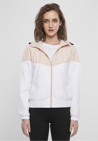 Urban Classics Between-season jacket 'Arrow Windbreaker' in White: front