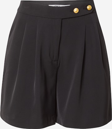 ONLY - Loosefit Pantalón plisado en negro: frente