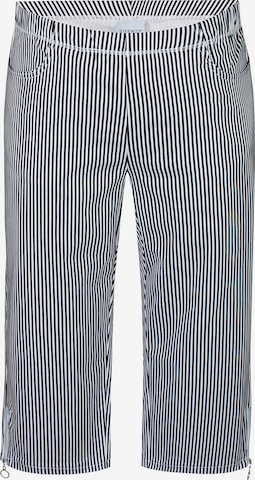 Coupe slim Pantalon 'Jazzy 71' Zhenzi en noir : devant