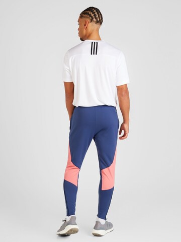 ADIDAS PERFORMANCE Tapered Sporthose 'Olympique Lyonnais Tiro 23 Training Bottoms' in Blau