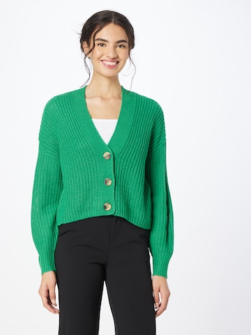 ONLY Плетена жилетка 'CAROL' в зелено: отпред