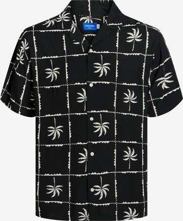 JACK & JONES Comfort Fit Skjorta 'LUKE OCEAN RESORT' i svart: framsida