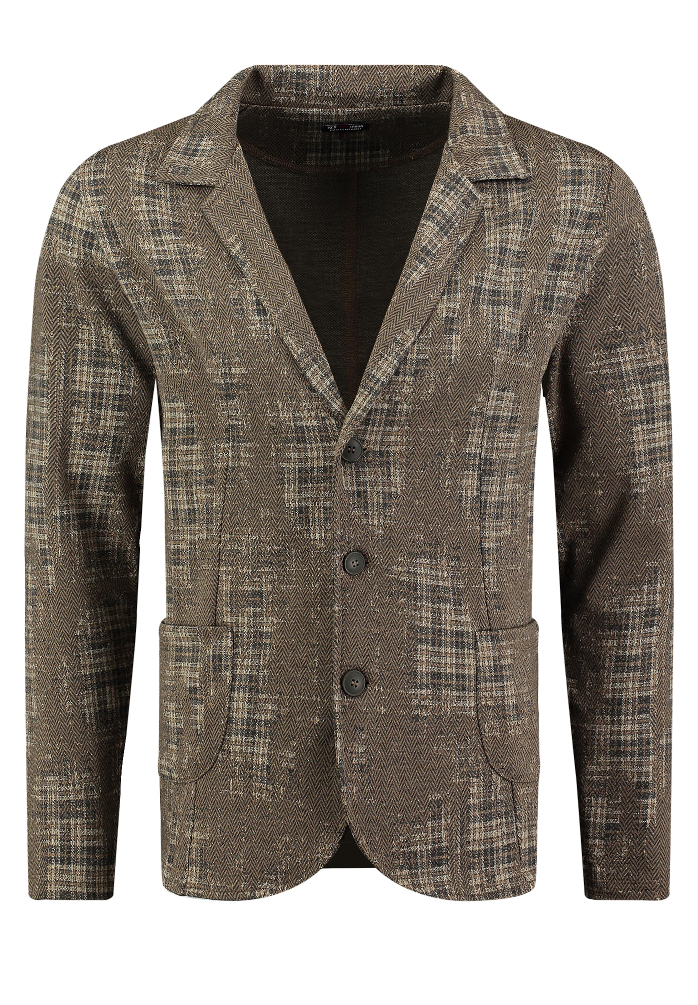 Key Largo Regular fit Ανδρικό σακάκι 'Johannes-B' σε καφέ: μπροστά
