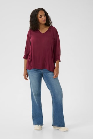 KAFFE CURVE - Blusa 'Kiv' en rojo