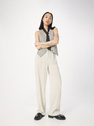 WEEKDAY Wide leg Pleat-Front Pants 'Lilah' in White
