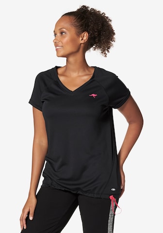 KangaROOS Performance Shirt in Black: front