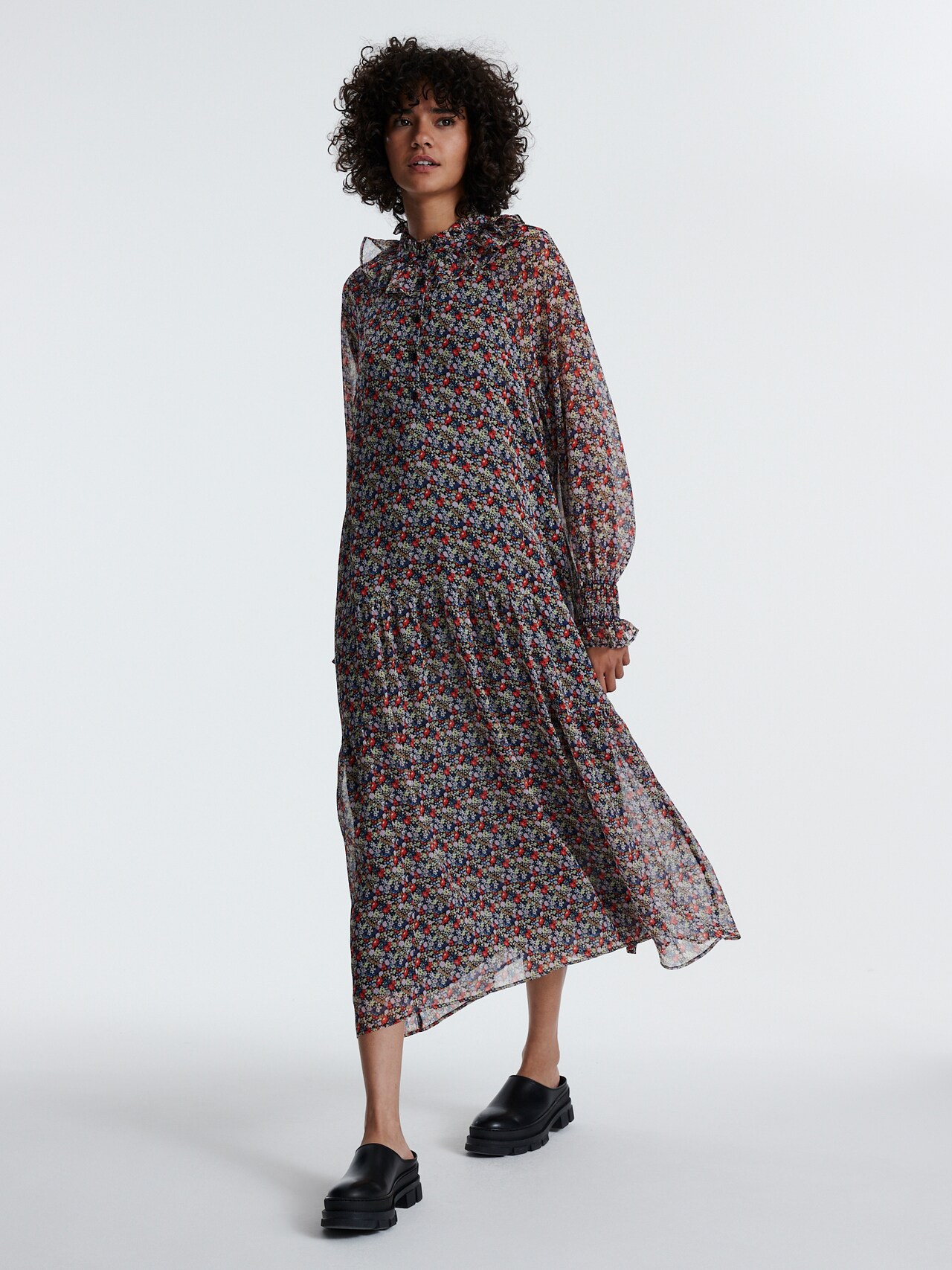 EDITED Kjole 'Nastasja' blandingsfarvet