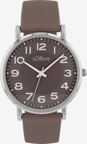 s.Oliver Analog Watch in Brown: front