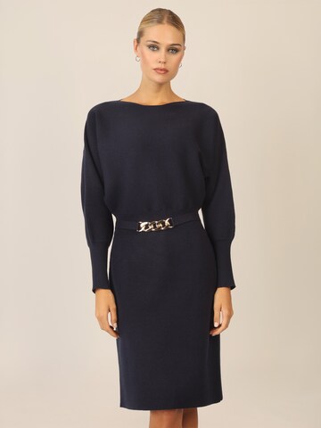 APART Strickkleid in Blau: Vorderseite