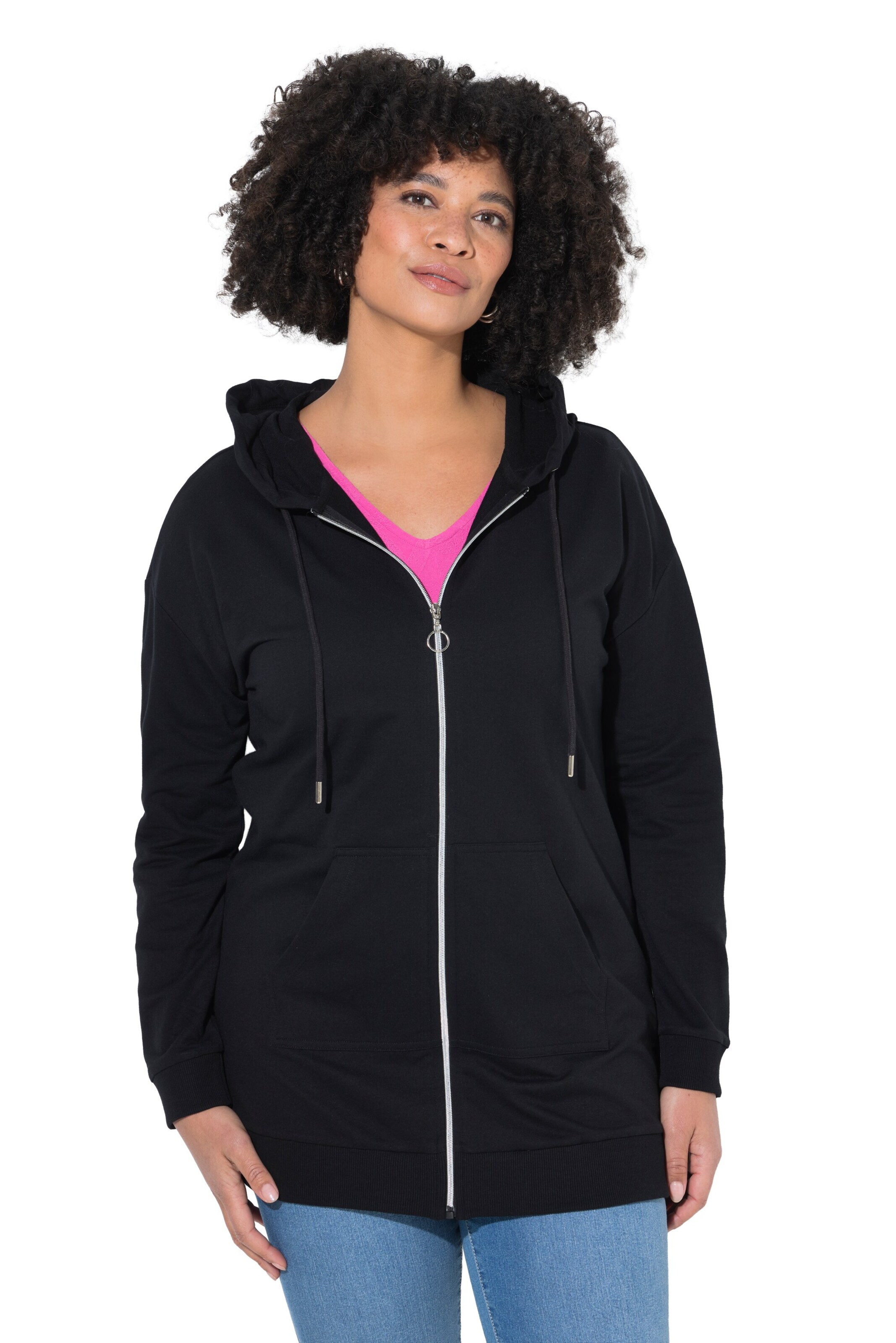 Angel of Style Sweatvest in Zwart: voorkant