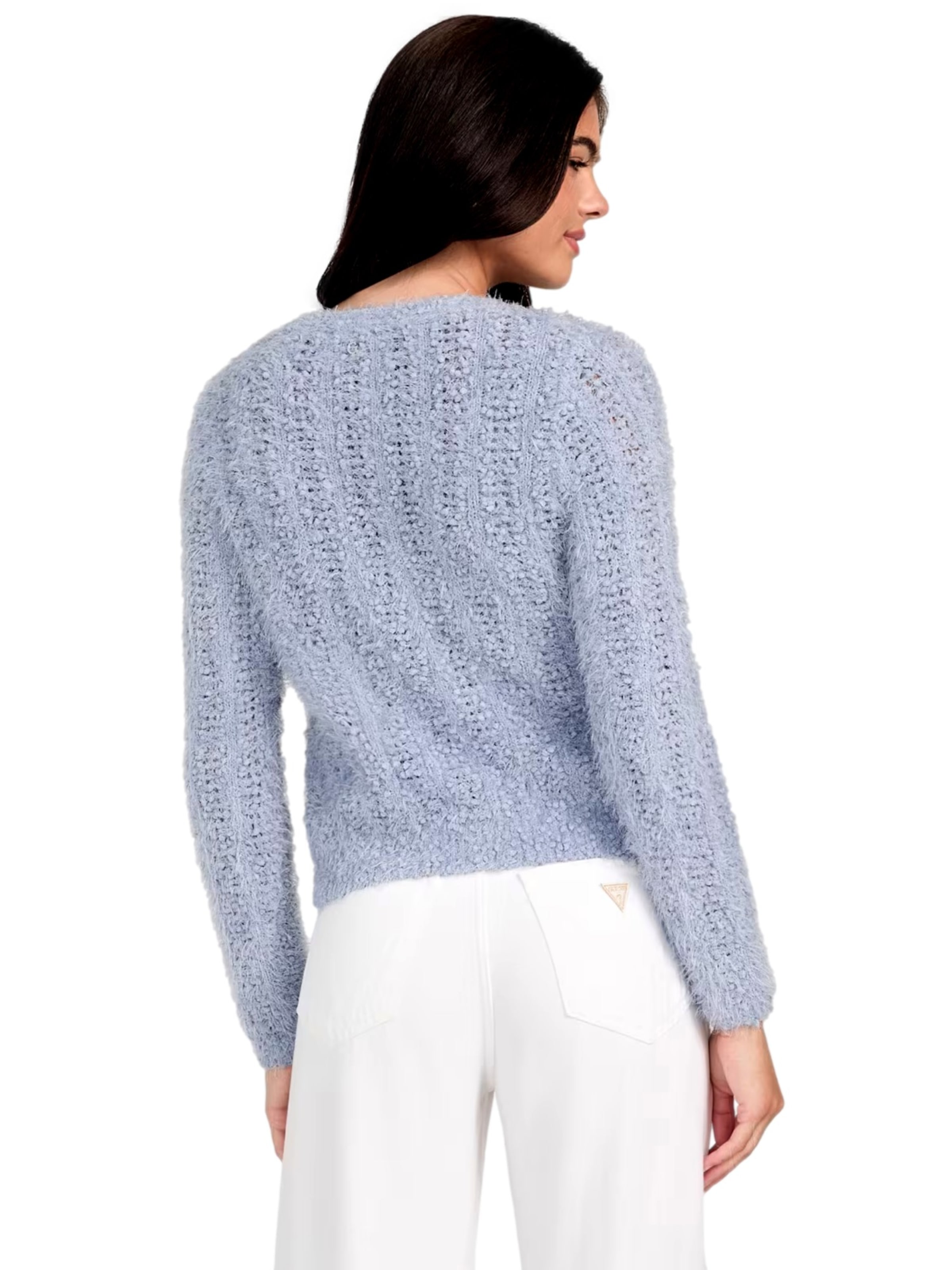 GUESS Gebreid vest 'Bea' in Blauw