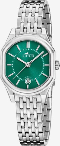 Montre à affichage analogique Lotus en vert : devant