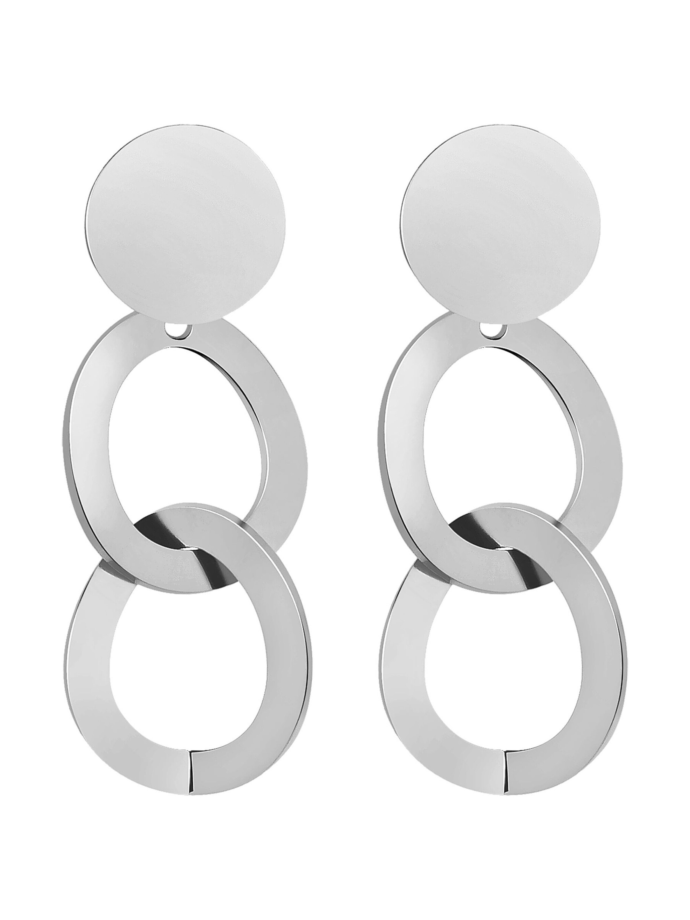 Akzent Earrings 'Missah, langlebig' in Silver: front