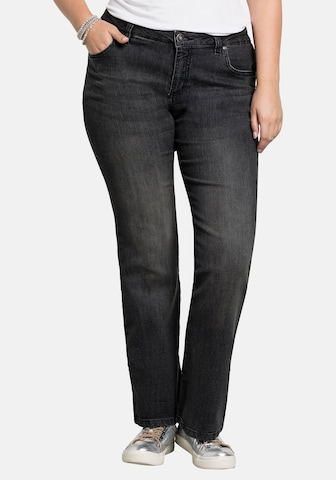 Bootcut Jeans 'Maila' de la SHEEGO pe negru: față