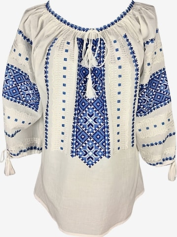 Blouse folklorique Rody’s forever en blanc : devant