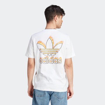 ADIDAS ORIGINALS Shirt 'Graphics Fire Trefoil' in White