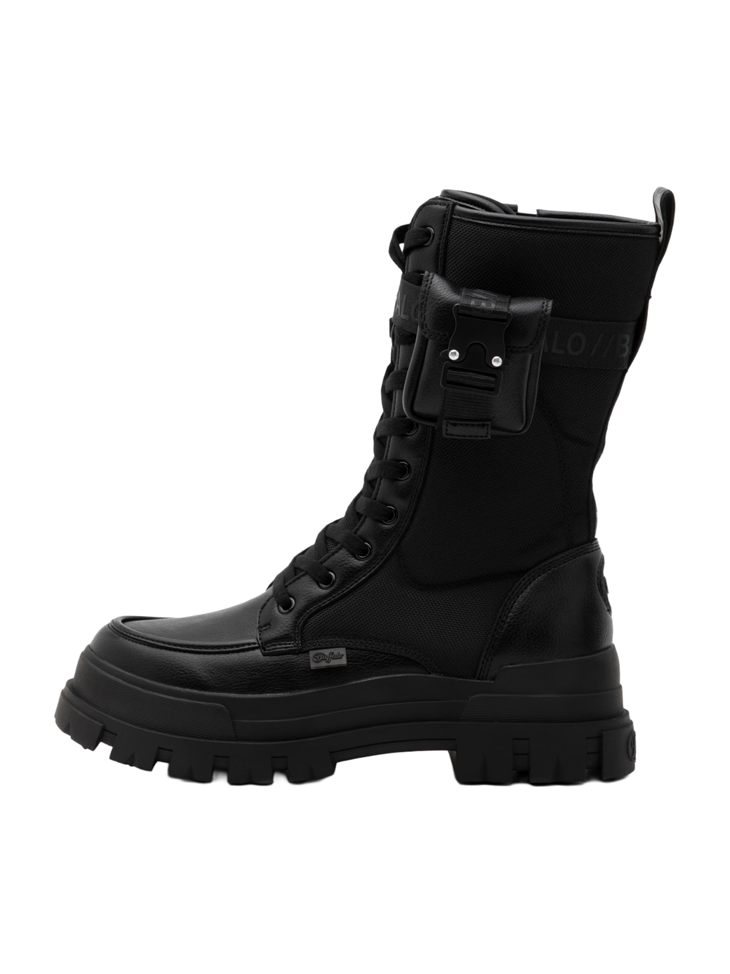 BUFFALO Fűzős csizma 'ASPHA' - fekete: elől