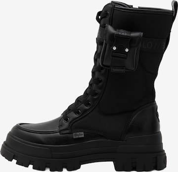 BUFFALO Nauhabootsit 'ASPHA' värissä musta: etupuoli