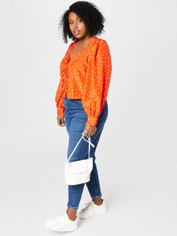 Levi's® Plus Blouse 'Fawn Tie Blouse' in Orange