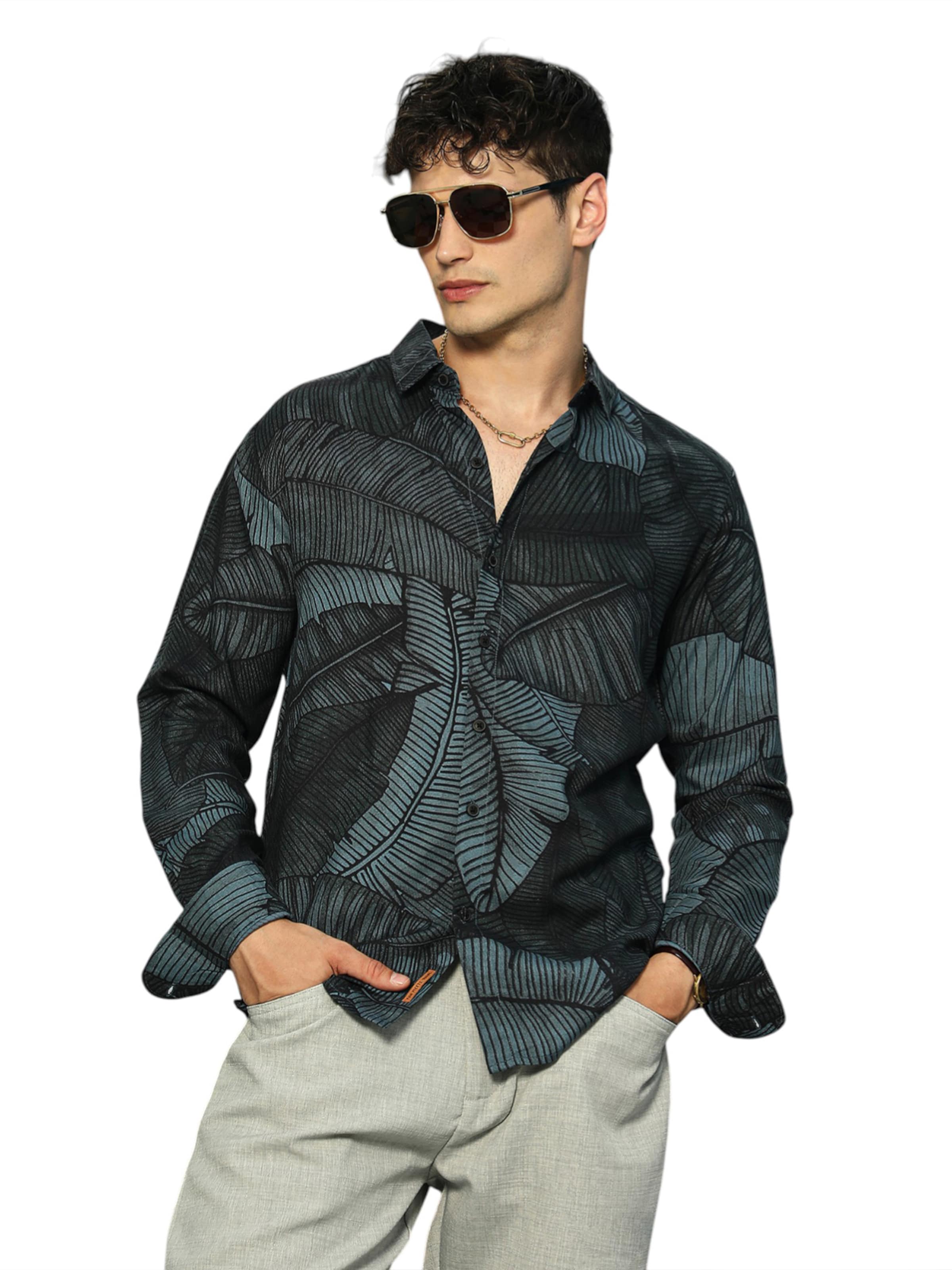 Campus Sutra Regular Fit Skjorte 'Amalia' i grøn