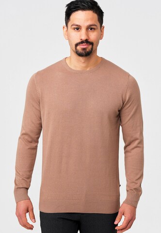 INDICODE JEANS Sweater 'Benjamin' in Beige: front
