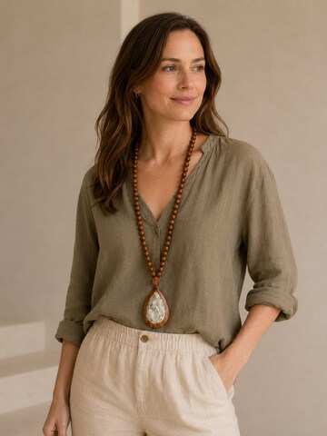 COLLEZIONE ALESSANDRO Necklace 'Luna' in Brown