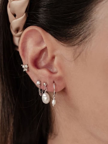 Hey Happiness - Pendientes 'Pearl Quartet' en plata