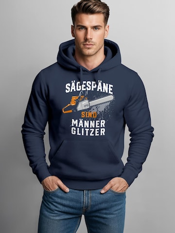 Neverless Sweatshirt 'Männerglitzer' in Blue