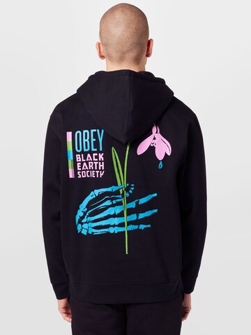 Obey Sweatshirt 'BLACK EARTH SOCIETY' in Black