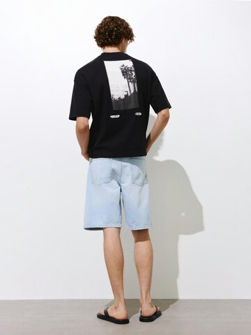 Maglietta 'MAYO' di Pull&Bear in nero: frontale