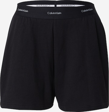 Pantalon de pyjama Calvin Klein Underwear en noir : devant