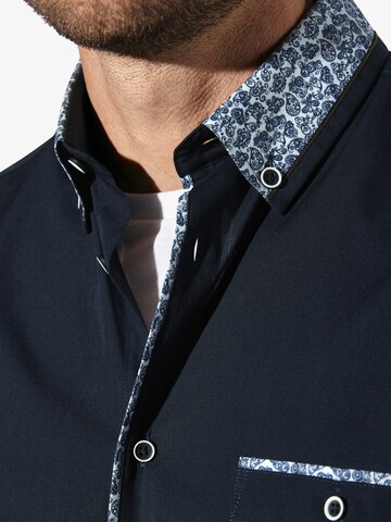BABISTA Comfort fit Button Up Shirt ' Romantento ' in Blue