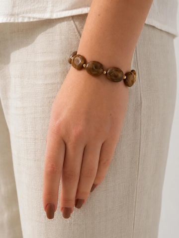 ETNÉE - Pulsera 'Ambra' en marrón