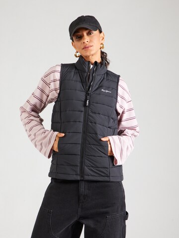 Pepe Jeans Weste in Schwarz: Vorderseite