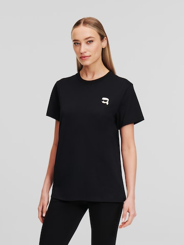 Karl Lagerfeld T-shirt 'IKON' i svart: framsida
