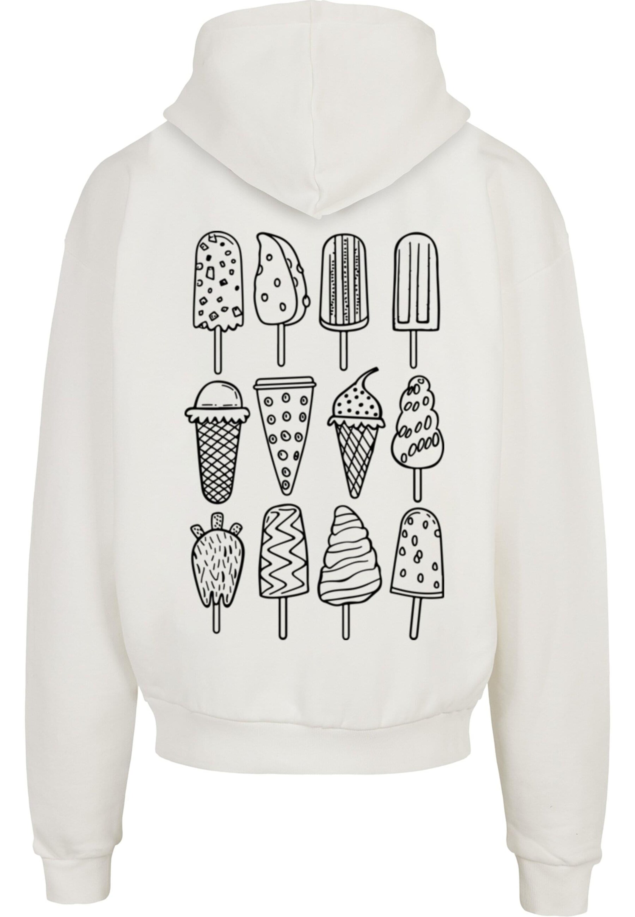 Merchcode Sweatshirt 'Ice Cream' in Wit